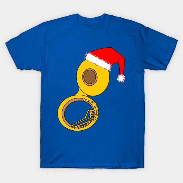 Santa Hat Tuba T-Shirt by Barthol Graphics